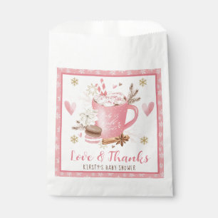 Roze Koekjes en Cacaobabyshower Bedankzakje