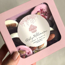 Roze koekjes Glitter Drift Pastry Chef Bakery Gold