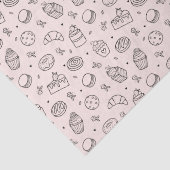 Roze koekjesdessert Bakery Tissuepapier (Detail)