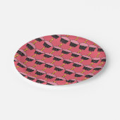 Roze koekjeskoekjes op feestdag Borden Papieren Bordje (Gekanteld)
