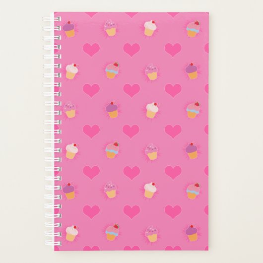 Roze koekjespatroon planner (Voorkant)