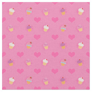 Roze koekjespatroon stof