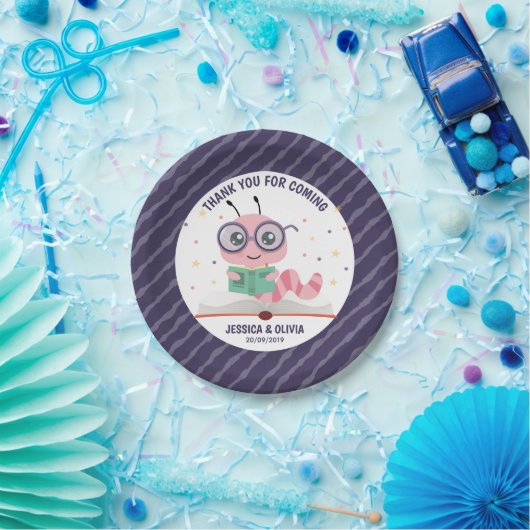 Roze koekjesthema papieren bordje (Feest)