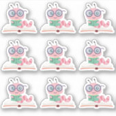 Roze koekjesthema Sticker (Voorkant)