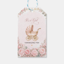 Roze Koets Het is een Meisje Baby Shower Persoonli