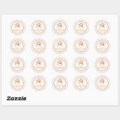Roze Koets Prinses Sprookje Ronde Sticker (Vel)