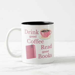 Roze Koffie en Boek Lover Mok