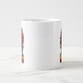 Roze koffie en wees eng extra grote beker (Voorkant)