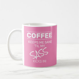 Roze koffie houdt me gezond|Sass Grapny Quote Text Koffiemok