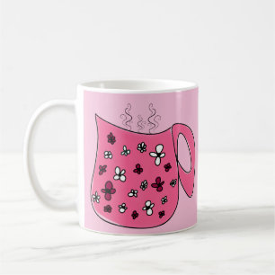 Roze koffie koffiemok