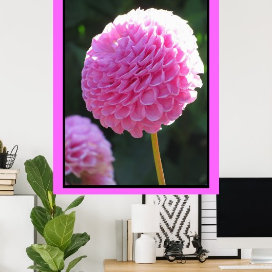 Roze kogelventilator poster (Thuiskantoor)