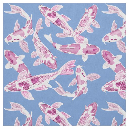 Roze Koi-vis Stof (Swatch)