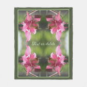 Roze Kolomventilator Abstract gepersonaliseerd Fleece Deken (Voorkant)