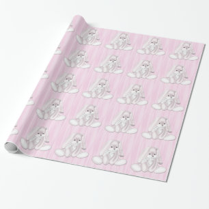 Roze Konijn Konijntje Cadeaupapier