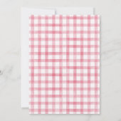 Roze konijn met bril meisje verjaardagsfeestje kaart (Achterkant)