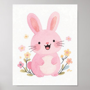 Roze Konijn Poster