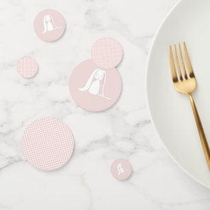 Roze konijn verjaardag confetti