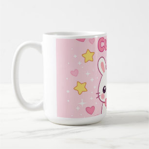 Roze Konijn Wandklok Koffiemok