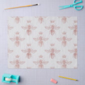 Roze koningin bijen op witte ontkoppeling tissuepapier (Craft)