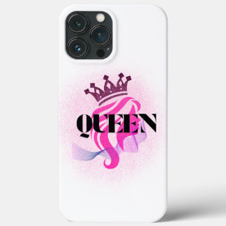 Roze Koningin Kroon Ontwerp – Zelfverzekerde Vrouw iPhone 13 Pro Max Hoesje