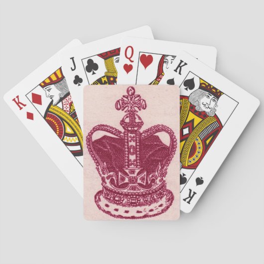 Roze koningin pokerkaarten (Achterkant)