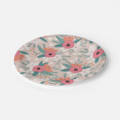 Roze Kool Roos Party Bord (Gekanteld)