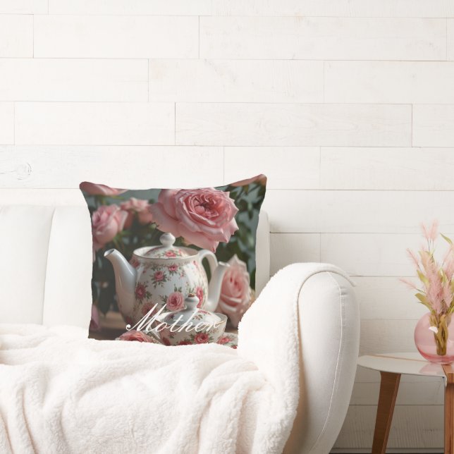Roze Kool Roos Tea Sierkussen (Bank)