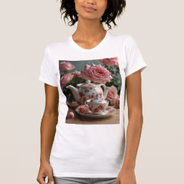 Roze Kool Roos Tea T-shirt