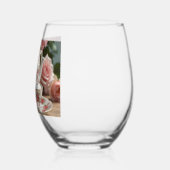 Roze Kool Roos Tea Wijnglas Zonder Voet (Links)