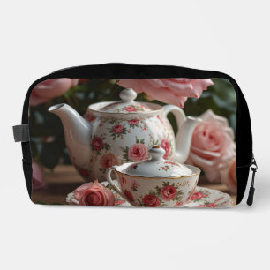 Roze Koolroos Thee Toilettasje