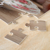 Roze Koolrozen Thee Legpuzzel (Zijkant)