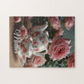Roze Koolrozen Thee Legpuzzel (Horizontaal)