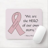Roze koolstof Survivor/Hero - Mousepad Muismat (Met muis)