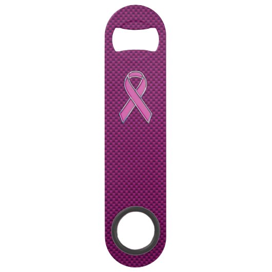 Roze koolstofbewustwording Fuchsia Carbon Fibre Speed Flessenopener (Voorkant)