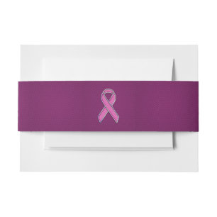 Roze koolstofbewustwording Fuchsia Carbon Fibre Uitnodigingen Wikkel