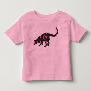 Roze koolstofkatten voor borstkanker kinder shirts