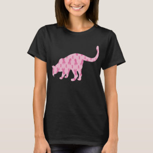 Roze koolstofkatten voor kanker t-shirt