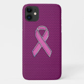 Roze koolstofvezel Case-Mate iPhone case (Achterkant)