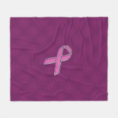 Roze koolstofvezel fleece deken (Voorkant (Horizontaal))