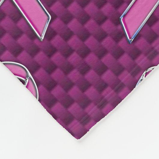 Roze koolstofvezel fleece deken (Hoek)