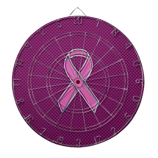 Roze koolstofvoetballer dartbord (Voorkant)