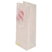 Roze & Koraal Abstract Kunst Schilderij Aangepaste Wijn Cadeautas (Achterkant Gekanteld)