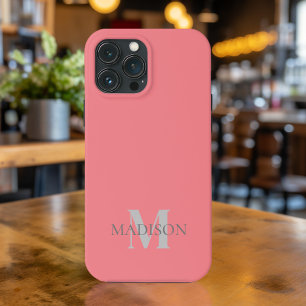 Roze koraal gepersonaliseerd iPhone 13 pro max hoesje