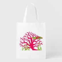Roze Koraal Herbruikbare Kruidenier / Gift Bag