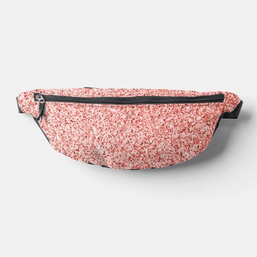 Roze koraal licht pastel sparkles bling heuptasje (Liggend)