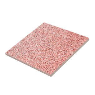 Roze koraal licht pastel sparkles glitter tegeltje