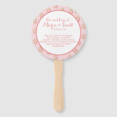 Roze koraalkoraalriffels voor bruiloft — Handje Fa Handwaaier (Voorkant)