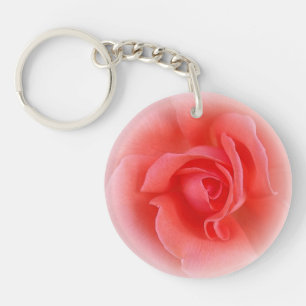 roze koraalroos sleutelhanger