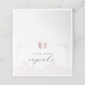 Roze Koreaanse Doljanchi eten kaart (Buitenkant ongevouwen)