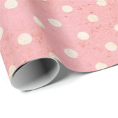 Roze kornflower poladot papier (Rol Hoek)